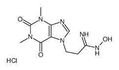 3-(1,3-dimethyl-2,6-dioxopurin-7-yl)-N'-hydroxypropanimidamide,hydrochloride Structure