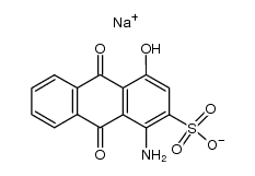 sodium 1-amino-4-hydroxy-9,10-dioxo-9,10-dihydroanthracene-2-sulfonate structure