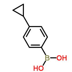 (4-环丙基苯基)硼酸结构式