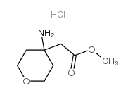 4-amino-tetrahydropyran-4-acetic acid methyl ester hcl Structure