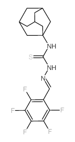 Hydrazinecarbothioamide,2-[(2,3,4,5,6-pentafluorophenyl)methylene]-N-tricyclo[3.3.1.13,7]dec-1-yl- Structure