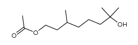 7-OH-1-OAc-3,7-dimethyloctane结构式