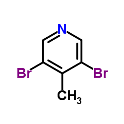 3,5-二溴-4-甲基吡啶结构式