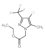 4-氯-5-甲基-3-(三氟甲基)-1H-吡唑-1-乙酸乙酯结构式