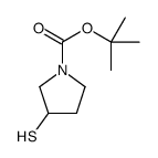 3-巯基-吡咯烷-1-羧酸叔丁酯结构式