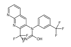 (9CI)-n-[2-(三氟甲基)-1,8-萘啶-3-基]-n-[3-(三氟甲基)苯基]-脲结构式