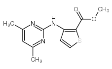 3-[((4,6-二甲基嘧啶-2-基)氨基]-噻吩-2-羧酸甲酯结构式