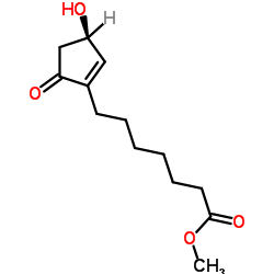 METHYL (R)-(+)-3-HYDROXY-5-OXO-1-CYCLOPENTENE-1-HEPTANOATE Structure