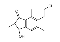 (2S,3S)-6-(2-chloroethyl)-3-hydroxy-2,5,7-trimethyl-2,3-dihydroinden-1-one结构式
