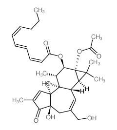 phorbol-13-acetate,12-o-n-deca-2,4,6-trienoyl- b826416k077 Structure