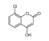 8-chloro-4-hydroxy-2H-1-benzopyran-2-one Structure