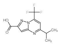 5-异丙基-7-三氟甲基吡唑并-[1,5-a]嘧啶-2-羧酸结构式