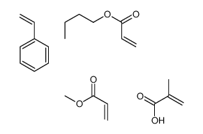butyl prop-2-enoate,methyl prop-2-enoate,2-methylprop-2-enoic acid,styrene结构式