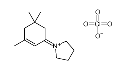 1-(3,5,5-trimethylcyclohex-2-en-1-ylidene)pyrrolidin-1-ium,perchlorate Structure
