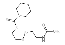 2-((2-(Acetylamino)ethyl)dithio)ethyl 1-piperidinecarbodithioate Structure