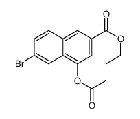 4-乙酰氧基-6-溴-萘-2-羧酸乙酯结构式