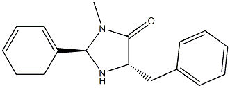 (2R,5S)-2-苯基-3-甲基-5-苄基-4-咪唑烷酮结构式