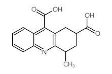 4-methyl-1,2,3,4-tetrahydroacridine-2,9-dicarboxylic acid结构式