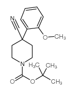 1-N-Boc-4-氰基-4-(2-甲氧基苯基)哌啶结构式