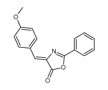 2-苯基-(4z)-(41-甲氧苯亚甲基)-5(4H)-恶唑酮结构式