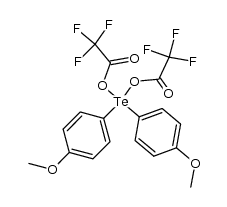 di(p-anisyl)tellurium di(trifluoroacetate) Structure