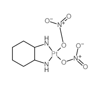 Platinum,(trans-1,2-cyclohexanediamine-kN1,kN2)bis(nitrato-kO)-, (SP-4-2)- Structure