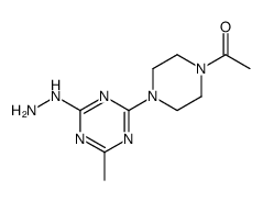 1-[4-(4-hydrazinyl-6-methyl-1,3,5-triazin-2-yl)piperazin-1-yl]ethanone结构式