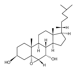 5α,6α-epoxy-5α-cholestane-3β,7α-diol结构式