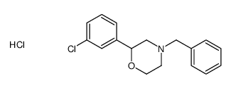 4-benzyl-2-(3-chlorophenyl)morpholine,hydrochloride结构式