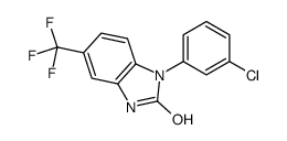 1-(3-CHLOROPHENYL)-5-TRIFLUOROMETHYL-3-HYDROBENZIMIDAZOL-2-ONE结构式