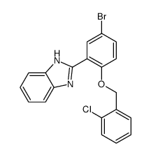 2-[5-bromo-2-[(2-chlorophenyl)methoxy]phenyl]-1H-benzimidazole Structure