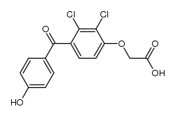 2,3-dichloro-4-(4'-hydroxybenzoyl)-phenoxyacetic acid结构式