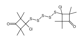 3-chloro-3-[(1-chloro-2,2,4,4-tetramethyl-3-oxocyclobutyl)pentasulfanyl]-2,2,4,4-tetramethylcyclobutan-1-one Structure