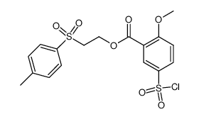 2-(p-toluenesulfonyl)ethyl 5-chlorosulfonyl-2-methoxybenzoate Structure
