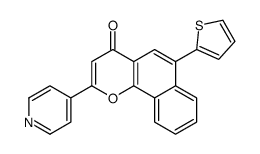 2-pyridin-4-yl-6-thiophen-2-ylbenzo[h]chromen-4-one Structure