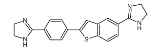 2-[2-[4-(4,5-dihydro-1H-imidazol-2-yl)phenyl]benzothiophen-5-yl]-4,5-d ihydro-1H-imidazole结构式