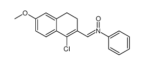 (Z)-N-((1-chloro-6-methoxy-3,4-dihydronaphthalen-2-yl)methylene)aniline oxide结构式