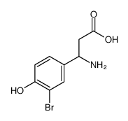 3-氨基-3-(3-溴-4-羟基苯基)-丙酸结构式