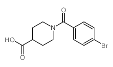1-(4-溴苯甲酰基)-4-哌啶甲酸结构式