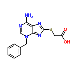2-[[6-Amino-3-(phenylmethyl)-3H-purin-8-yl]thio]acetic Acid Structure