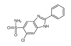 6-chloro-2-phenyl-3H-benzimidazole-5-sulfonamide Structure