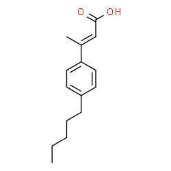 (E)-3-(4-pentylphenyl)but-2-enoic acid Structure