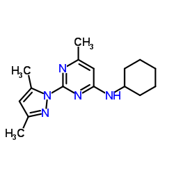 N-环己基-N-[2-(3,5-二甲基吡唑-1-基)-6-甲基嘧啶-4-基]胺图片