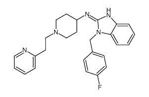 1-[(4-Fluorophenyl)methyl]-N-[1-[2-(2-pyridinyl)ethyl]-4-piperidinyl]-1H-benzimidazol-2-amine结构式
