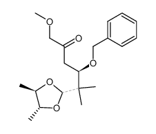 (R)-4-(benzyloxy)-5-((4R,5R)-4,5-dimethyl-1,3-dioxolan-2-yl)-1-methoxy-5-methylhexan-2-one Structure