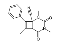 2,4,7-trimethyl-3,5-dioxo-8-phenyl-2,4-diazabicyclo[4.2.0]oct-7-ene-1-carbonitrile结构式