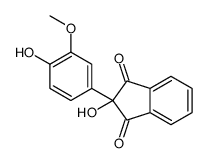 1H-Indene-1,3(2H)-dione, 2-hydroxy-2-(4-hydroxy-3-methoxyphenyl)- Structure