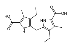 5-[(5-carboxy-3-ethyl-4-methyl-1H-pyrrol-2-yl)methyl]-4-ethyl-3-methyl-1H-pyrrole-2-carboxylic acid Structure