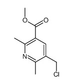 Ethyl 5-(chloromethyl)-2,6-dimethylnicotinate结构式