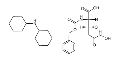 dicyclohexylamine (2R,3R)-2-(((benzyloxy)carbonyl)amino)-3-chloro-5-(hydroxyamino)-5-oxopentanoate Structure